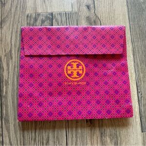 Tory Burch Geometric Pink and Orange Clutch